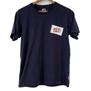 Uniqlo x Marvel Comics x Jason Polan Navy Blue T-Shirt Short Sleeves